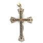 10K Two-Tone Gold Cross Pendant; 5.1g