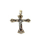 10K Two-Tone Gold Cross Pendant; 5.1g