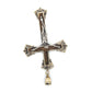 10K Two-Tone Gold Cross Pendant; 5.1g