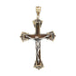 10K Two-Tone Gold Cross Pendant; 5.1g