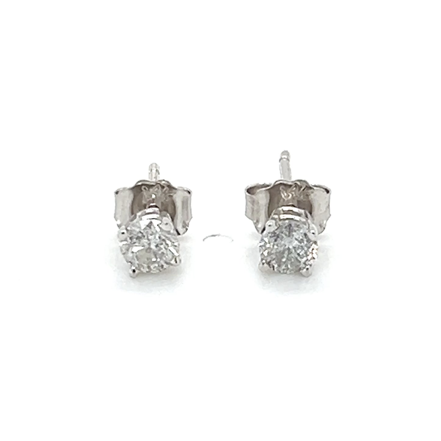 14K White Gold Diamond Stud Earrings; 0.30CTW; 0.5g