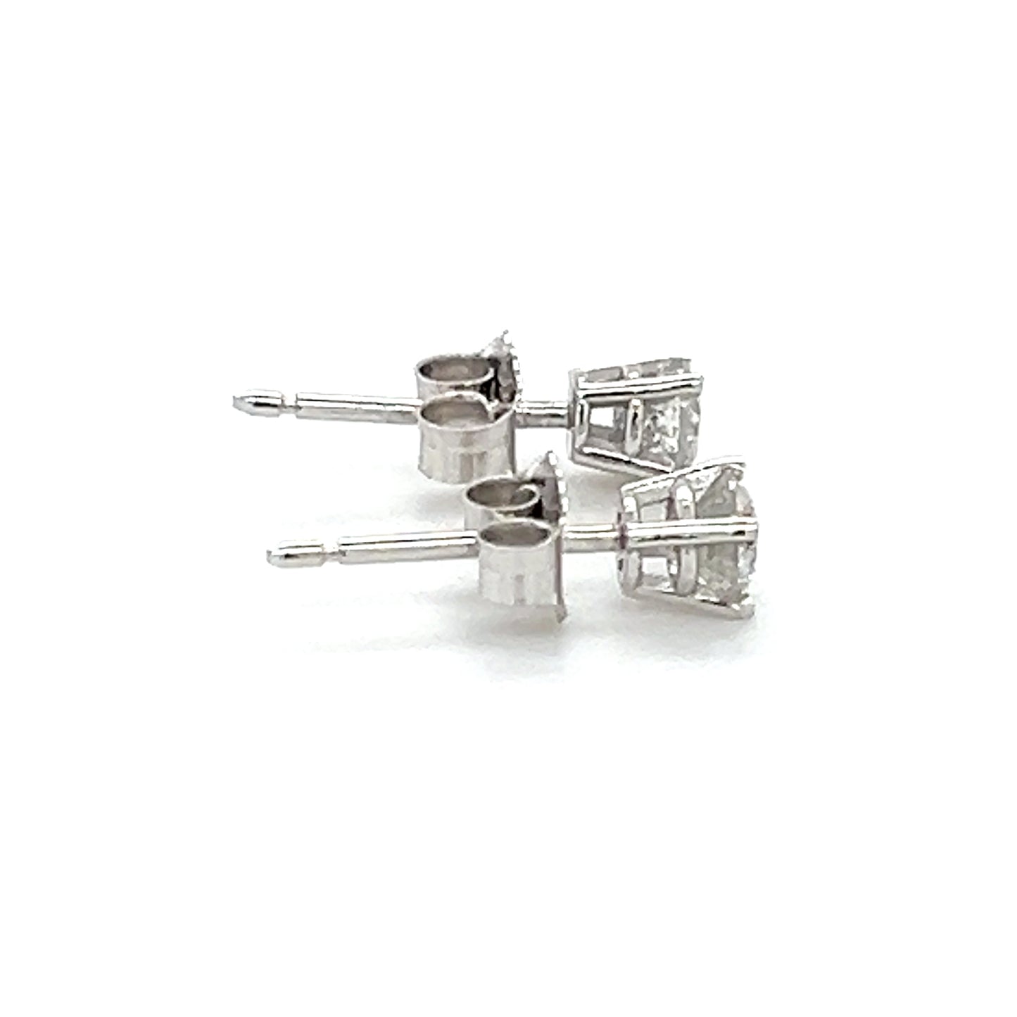 14K White Gold Diamond Stud Earrings; 0.30CTW; 0.5g