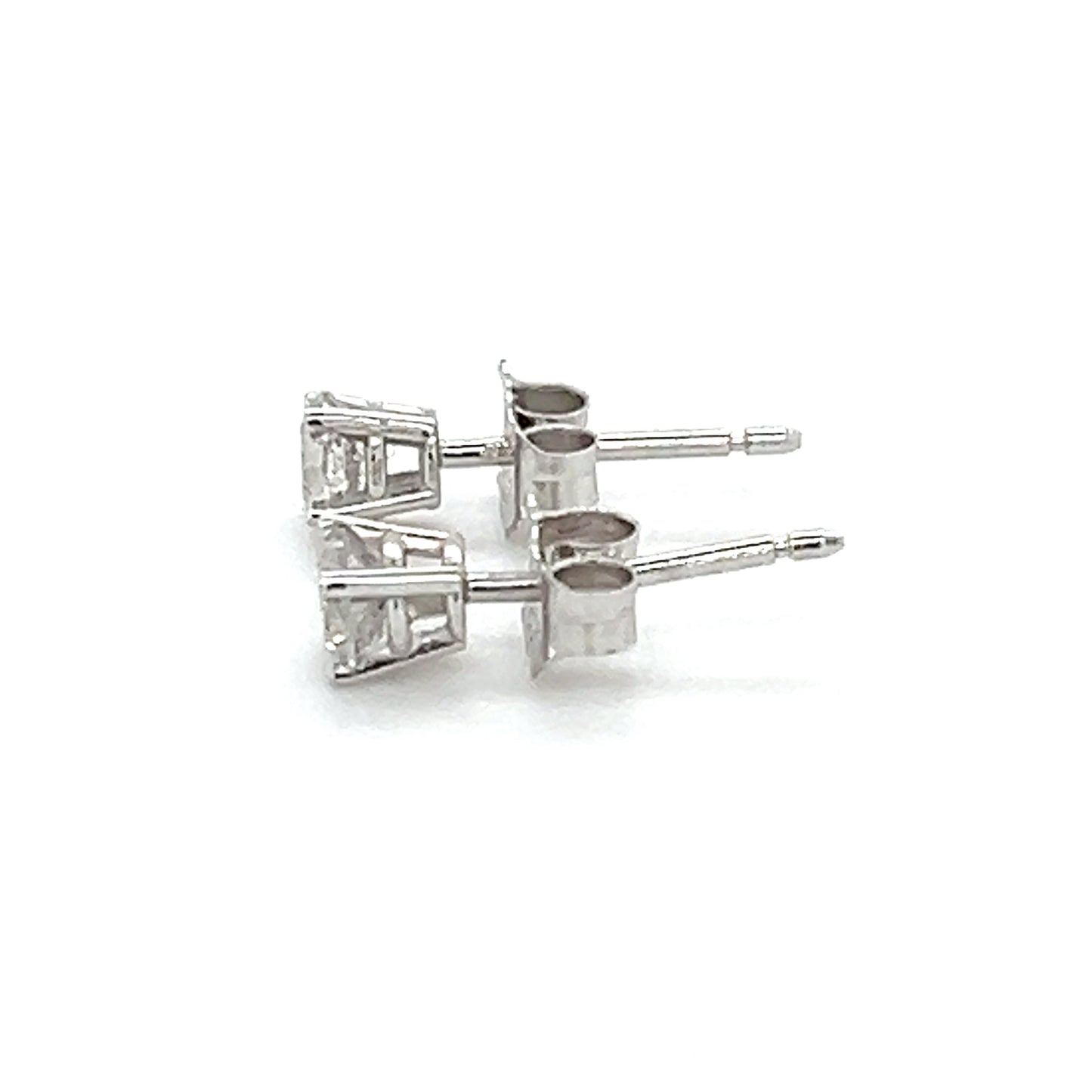 14K White Gold Diamond Stud Earrings; 0.30CTW; 0.5g