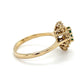 14K Yellow Gold Diamond & Emerald Lady's Ring; 1.7DWT; Size 6