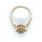 14K Yellow Gold Diamond & Emerald Lady's Ring; 1.7DWT; Size 6