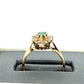14K Yellow Gold Diamond & Emerald Lady's Ring; 1.7DWT; Size 6