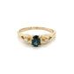 14K Yellow Gold Diamond & Sapphire Lady's Ring; 2.1g; Size 6