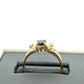 14K Yellow Gold Diamond & Sapphire Lady's Ring; 2.1g; Size 6
