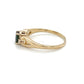 14K Yellow Gold Diamond & Sapphire Lady's Ring; 2.1g; Size 6