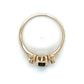 14K Yellow Gold Diamond & Sapphire Lady's Ring; 2.1g; Size 6