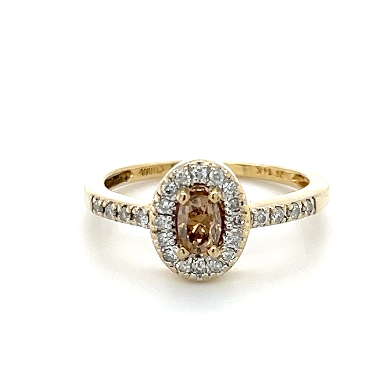 14K Yellow Gold Diamond Lady's Fashion Ring; 0.35CTW; 2.3g; Size 6
