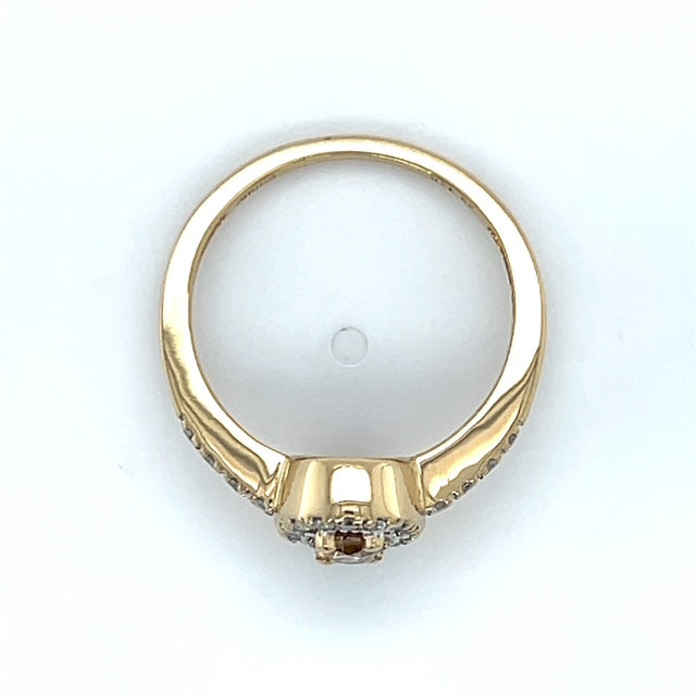 14K Yellow Gold Diamond Lady's Fashion Ring; 0.35CTW; 2.3g; Size 6