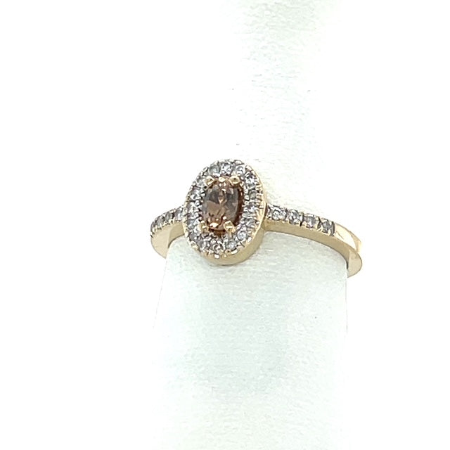 14K Yellow Gold Diamond Lady's Fashion Ring; 0.35CTW; 2.3g; Size 6