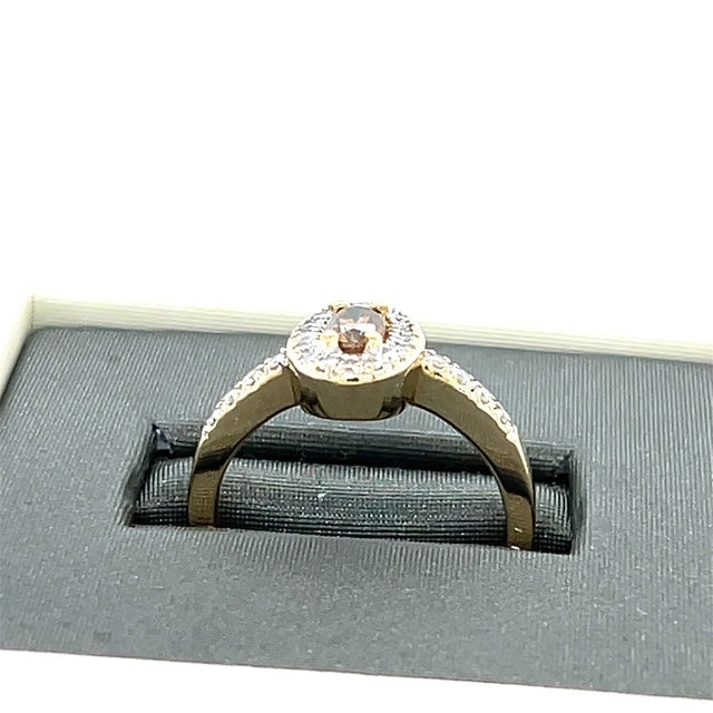 14K Yellow Gold Diamond Lady's Fashion Ring; 0.35CTW; 2.3g; Size 6
