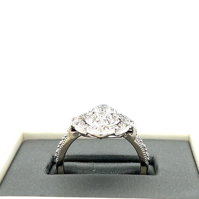 14K White Gold Diamond Lady's Fashion Ring; 0.25CTW; 4.3g; Size 8