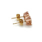 14K Yellow Gold CZ Stud Earrings; 1.1g