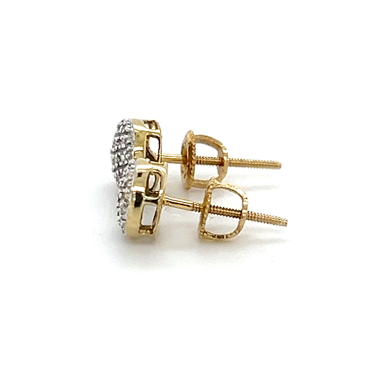 14K Yellow Gold Diamond Accent Stud Earrings; 0.6DWT