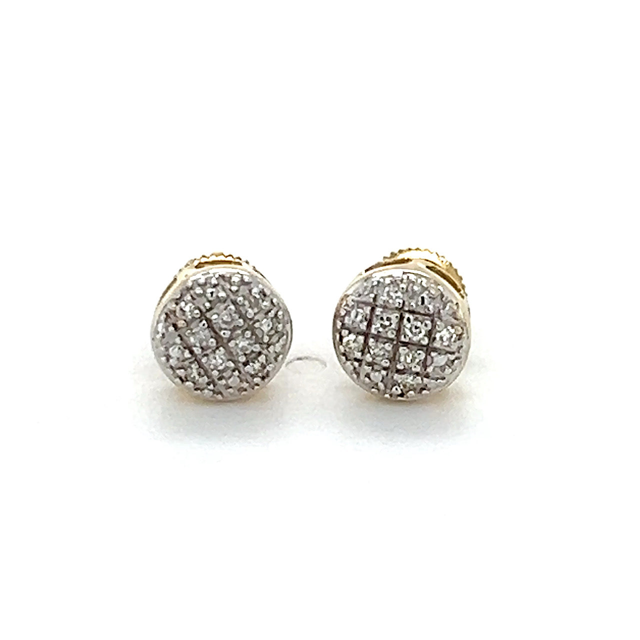 14K Yellow Gold Diamond Accent Stud Earrings; 0.6DWT