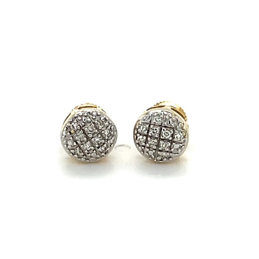 14K Yellow Gold Diamond Accent Stud Earrings; 0.6DWT