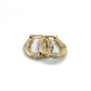 14K Two-Tone Gold Hoop Earrings; 0.7DWT; 1.1g