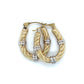 14K Two-Tone Gold Hoop Earrings; 0.7DWT; 1.1g