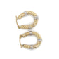 14K Two-Tone Gold Hoop Earrings; 0.7DWT; 1.1g