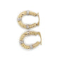 14K Two-Tone Gold Hoop Earrings; 0.7DWT; 1.1g