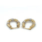 14K Two-Tone Gold Hoop Earrings; 0.7DWT; 1.1g