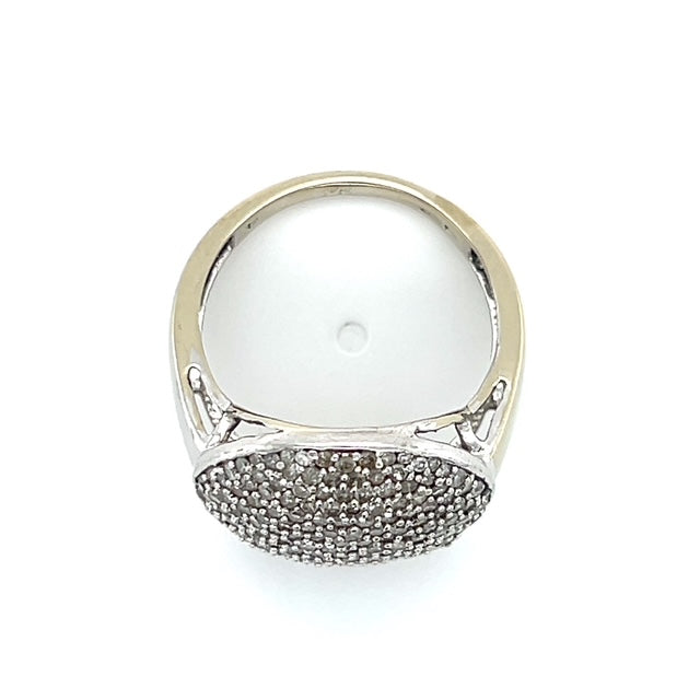 14K White Gold Diamond Lady's Ring; 0.65CTW; 6.3g; Size 8