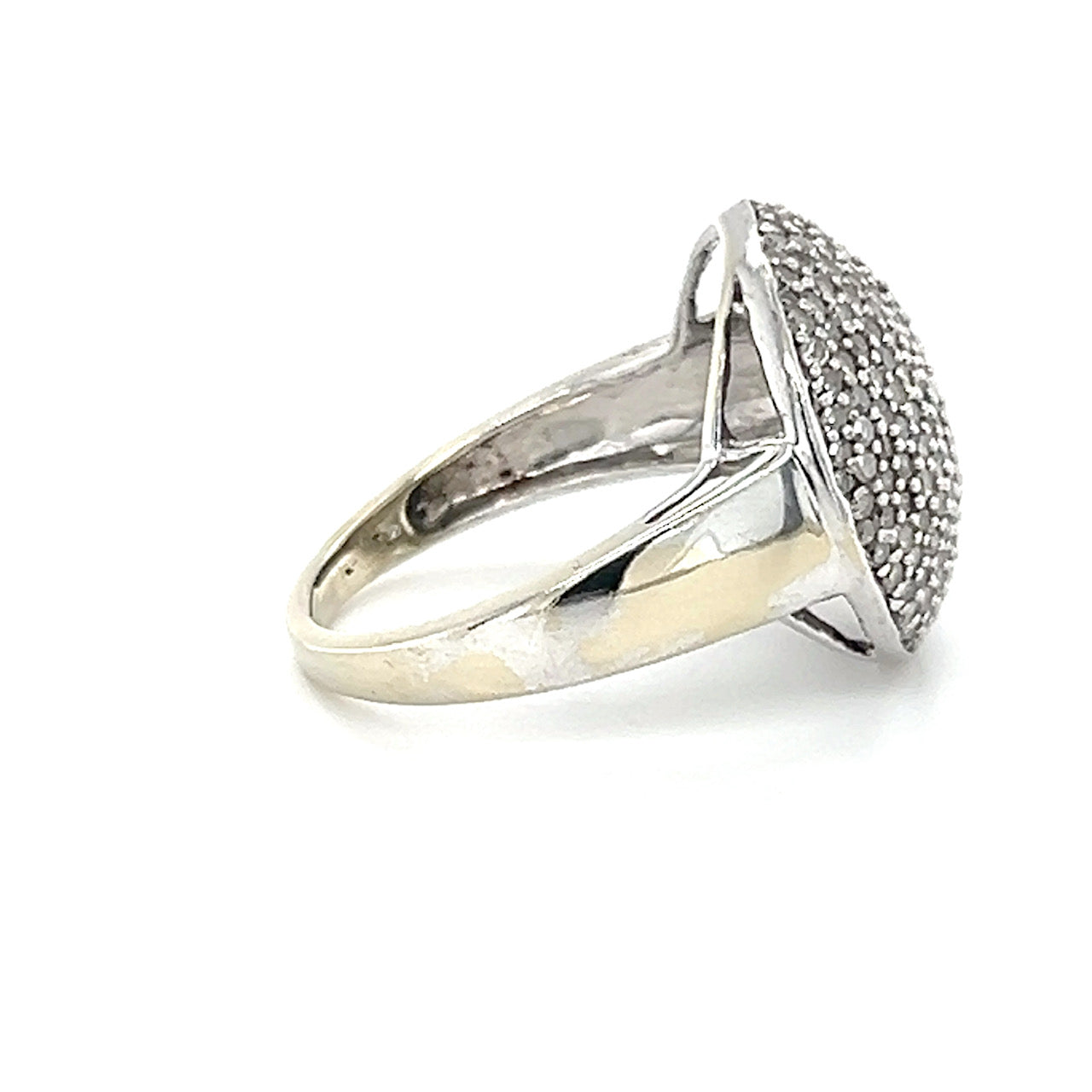 14K White Gold Diamond Lady's Ring; 0.65CTW; 6.3g; Size 8