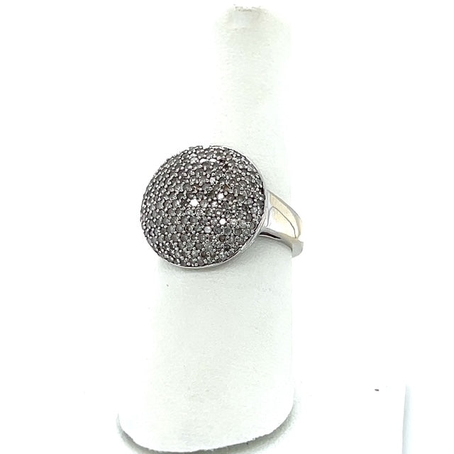 14K White Gold Diamond Lady's Ring; 0.65CTW; 6.3g; Size 8
