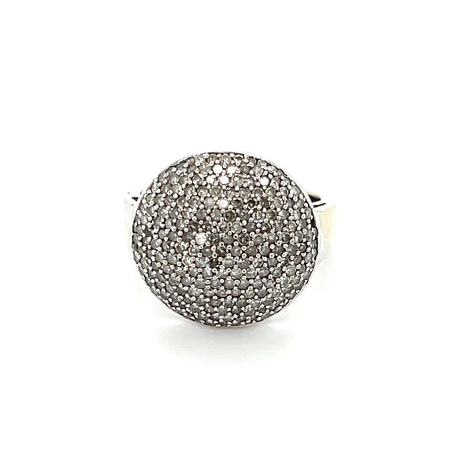 14K White Gold Diamond Lady's Ring; 0.65CTW; 6.3g; Size 8