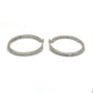 14K White Gold Diamond Hoop Earrings; 0.50CTW; 7g