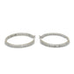 14K White Gold Diamond Hoop Earrings; 0.50CTW; 7g