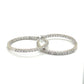 14K White Gold Diamond Hoop Earrings; 0.50CTW; 7g