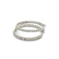 14K White Gold Diamond Hoop Earrings; 0.50CTW; 7g