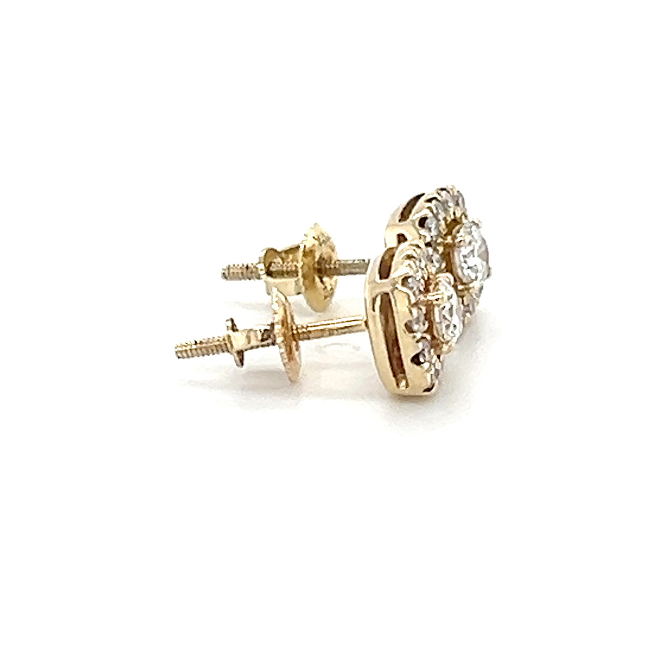 10K Yellow Gold Diamond Stud Earrings; 0.50CTW; 1.6g;