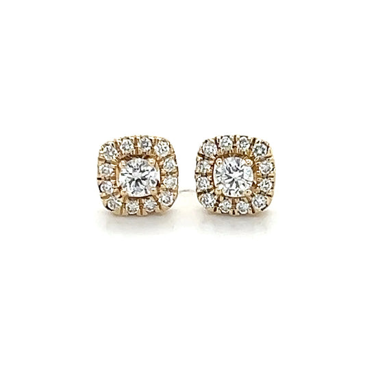 10K Yellow Gold Diamond Stud Earrings; 0.50CTW; 1.6g;