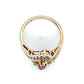 10K Yellow Gold Synthetic Ruby & CZ Lady's Accent Ring; 3.4g; Size 7