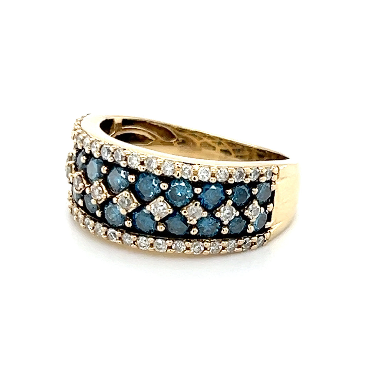 14K Yellow Gold Diamond Lady's Fashion Ring; 1.05CTW; 3.2DWT; Size 7
