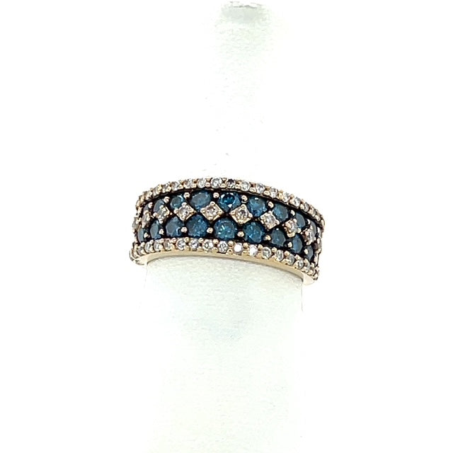 14K Yellow Gold Diamond Lady's Fashion Ring; 1.05CTW; 3.2DWT; Size 7