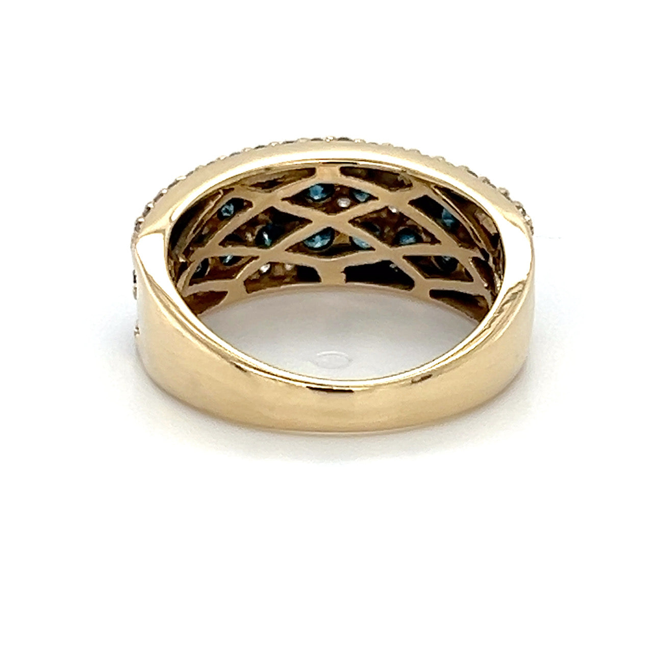 14K Yellow Gold Diamond Lady's Fashion Ring; 1.05CTW; 3.2DWT; Size 7