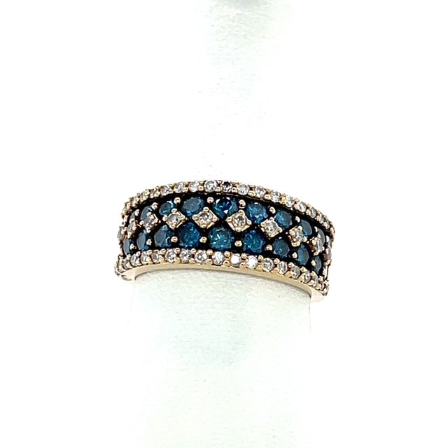 14K Yellow Gold Diamond Lady's Fashion Ring; 1.05CTW; 3.2DWT; Size 7