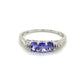 10K White Gold Amethyst Lady's Ring; 1.4g; Size 7