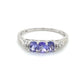10K White Gold Amethyst Lady's Ring; 1.4g; Size 7