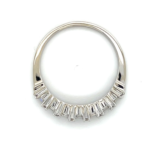 14K White Gold Diamond Lady's Wedding Band; 0.20 CTW; 2.4g; Size 7
