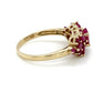 10K Yellow Gold Synthetic Ruby Lady's Ring; 2.3g; Size 7