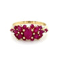 10K Yellow Gold Synthetic Ruby Lady's Ring; 2.3g; Size 7