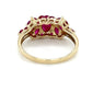 10K Yellow Gold Synthetic Ruby Lady's Ring; 2.3g; Size 7