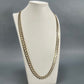 10K Two-Tone Gold 30" Curb Chain; 81g